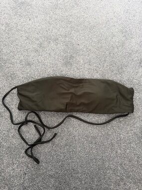 Zaful Olive Green Bandeau Bikini Top